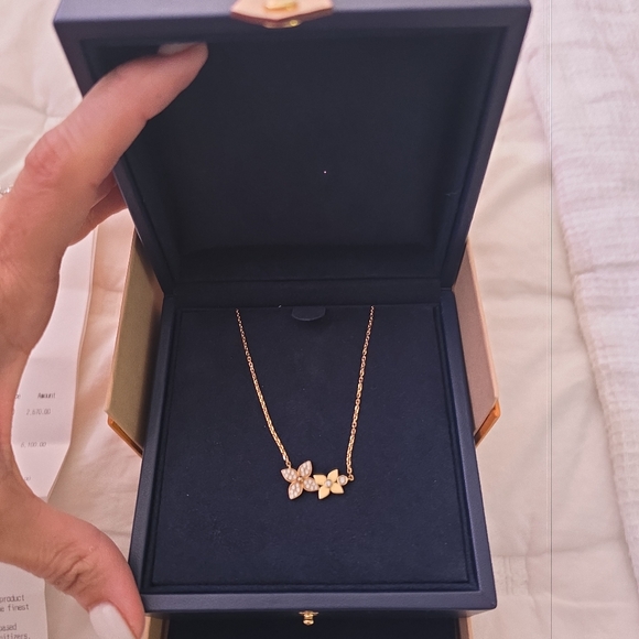 Louis Vuitton star Blossom Double Diamond Necklace Rose Gold - Picture 6 of 8